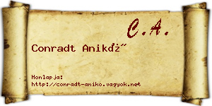 Conradt Anikó névjegykártya